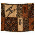 Tapisserie Murale Africaine Traditionnelle Beige et Marron 150x130cm