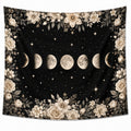 Tenture Murale Phases de Lune Noir et Beige