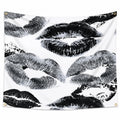 Tenture murale design baisers noir et blanc 150x130 cm