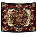 Tenture Murale Mandala Bohème Rouge et Noir 150x130 cm