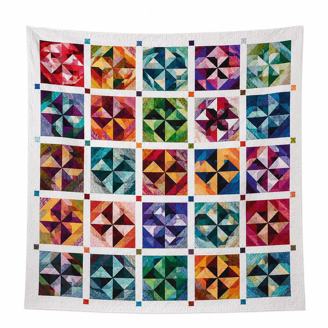 Couverture Patchwork Multicolore Vibrante