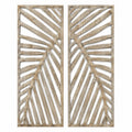 Panneaux muraux décoratifs feuilles marron clair 59x28cm