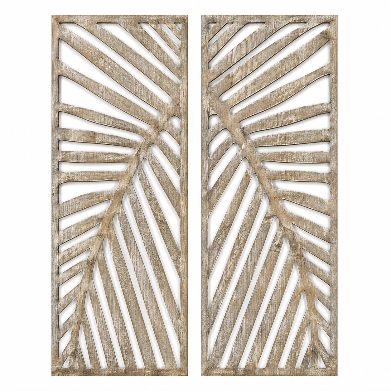 Panneaux muraux décoratifs feuilles marron clair 59x28cm