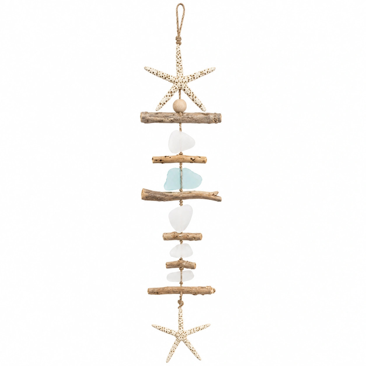 Suspension Murale Étoile de Mer en Bois Flotté