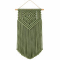 Suspension Murale Macramé Vert Bohème 45x70cm