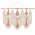 Tenture Murale en Macramé Beige et Marron