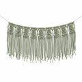 Guirlande murale en macramé vert avec perles en bois