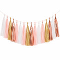 Guirlande Pompons Blanc/Rose/Doré/Cuivré